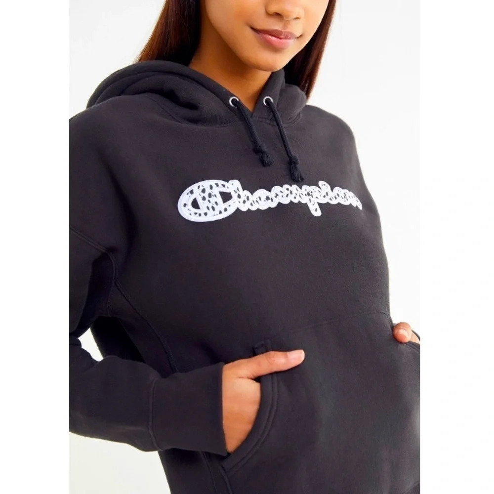 Champion UO Exclusive Animal Print Hoodie Medium Hood Sweatshirt